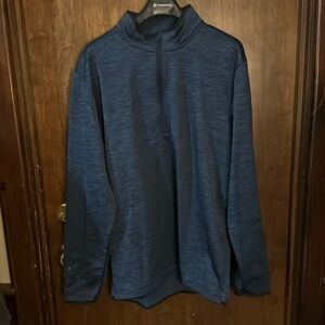 Under armor men’s three-quarter zip up blue size XXL in good condition